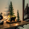 thumbnail image 5 of Zeckos Black Bear in the Woods Rustic Metal Accent Light-7 watt bulb, 5 of 10