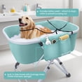 thumbnail image 6 of Portable Dog Bathtub, Elevated & Foldable Space-Saving Pet Shower Station with Efficient Drainage, Bathing Tub for Washing & Grooming Small/Medium Size Dogs and Cats Indoor & Outdoor, 6 of 8
