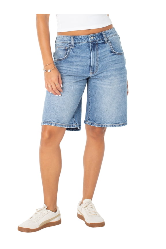 Women's and Women's Plus Relaxed Denim Jorts, Sizes XS-4X