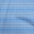 thumbnail image 1 of oneOone Cotton Silk Medium Blue Fabric Ikat Dress Material Fabric Print Fabric By The Yard 42 Inch Wide, 1 of 6