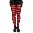 thumbnail image 3 of Red Striped Tights for Women Available In Plus Size, 3 of 5