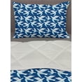 thumbnail image 3 of Birds Comforter & Sham Bedding Set, Gentle Drawings of Pigeons Flying Animal Themed Design Freedom, 3 pcs Duvet Set Microfiber Filling Quilt, 5 Sizes, Navy Blue Pale Blue, by Ambesonne, 3 of 4