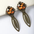 thumbnail image 3 of Thanksgiving pumpkins leaves Vintage Copper-Colored Lace Bookmarks: Stainless Steel Reading Accessories, Gifts for Book Lovers - Set of 2, 3 of 5