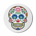 thumbnail image 1 of Sugar Skull Mouse Pad for Computers, Polish Folkloric Art Style Mexican Sugar Skull Design Carnival Theme, Round Non-Slip Thick Rubber Modern Gaming Mousepad, 8" Round, Multicolor, by Ambesonne, 1 of 2