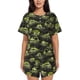 thumbnail image 1 of Balery Light Green Excavator Conjunto de Pijama para Mujer con Estampado, Dos Piezas de Manga Corta y Shorts, Ropa de Dormir Suave con Cuello Redondo y Bolsillos-4X-Large, 1 of 6