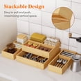 thumbnail image 3 of Organizadores de cajones Lifewit, paquete de 10 con 12 insertos de madera de bambú, 3 of 9