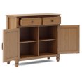 thumbnail image 3 of Simpli Home Connaught 40 inch Wide Solid Wood Traditional Entryway Storage Cabinet in Light Golden Brown, 3 of 7