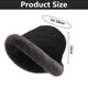 thumbnail image 2 of Sombrero de pescador peludo de invierno para mujer, sombrero cloche de piel sintética con ala enrollada y forro polar, 2 of 5