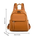 thumbnail image 3 of Women Backpack Large Capacity Fashion PU Leather Student Backpack (L Pink), 3 of 9