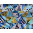 thumbnail image 5 of oneOone Viscose Jersey Medium Blue Fabric Check Patchwork Dress Material Fabric Print Fabric By The Yard 60 Inch Wide, 5 of 5
