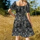 thumbnail image 5 of Vestido de manga corta con rombos en rosa y negro, vestidos para eventos especiales, ropa de mujer, novedades verano 2025, vestido, 5 of 7