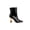 Black, variant on Lady Couture Crown Jewel Metallic Heel Bootie, Silver, 11