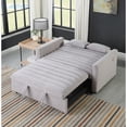 thumbnail image 5 of 55" Convertible Sleeper Sofa Bed,Modern Boucle 3 in 1 Sleeper Sofa Couch Bed with 2 Pillows and Adjustable Backrest,2-Sater Sofa for Living Room, Bedroom,Light Gray, 5 of 8