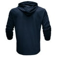 thumbnail image 5 of VBTAPA Mens Cotton Hooded T-shirt Long Sleeve Athletic Gym Workout Pullover Lightweight Athletic Hoodie Sweatshirts Dark Blue XXL, 5 of 7