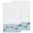 thumbnail image 2 of Authentic Hotel and Spa  Turkish Cotton Turtles Embroidered White 2-piece Bath Towel Set, 2 of 3