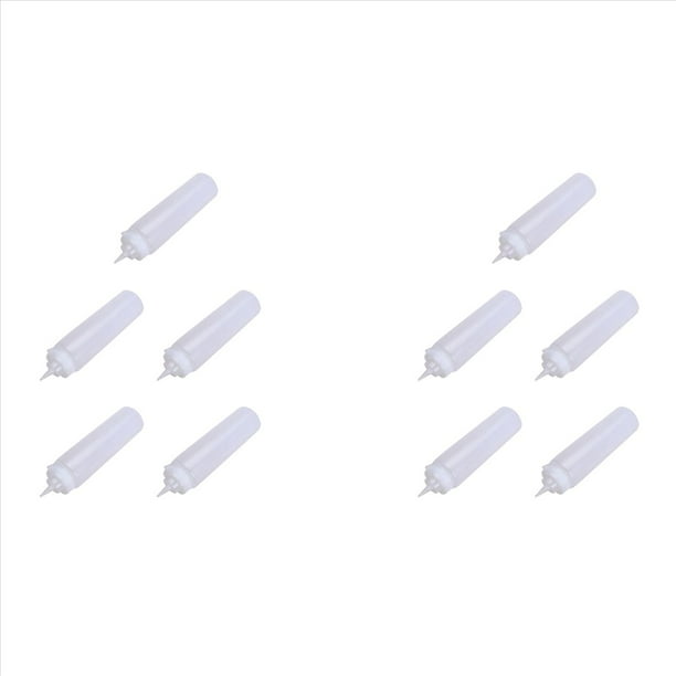 10X Dispensador de Botella de CompresióN de Salsa de PláStico Transparente de 250 Ml con Tapa