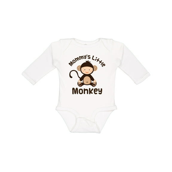 Inktastic Mommys Little Monkey Baby Boy Boys Long Sleeve Baby Bodysuit