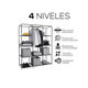 thumbnail image 4 of Closet Armable Organizador De Ropa De Acero Inoxidable Xtellar Color Gris, 4 of 4