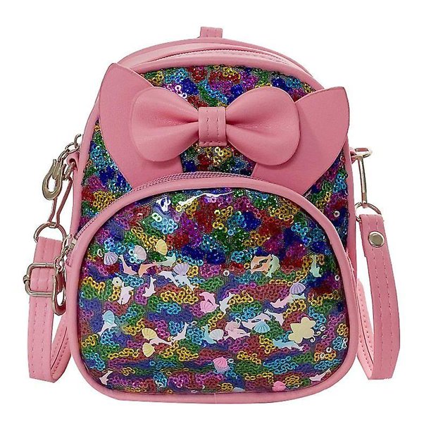 Mochila para niños Mochila pequeña con lentejuelas de Pu linda Mochila para jardín de infantes
