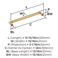 thumbnail image 5 of Amerock Balon 12 inch (305mm) Center-to-Center Champagne Bronze Appliance Pull, 5 of 6