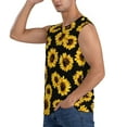 thumbnail image 3 of Balery Sunflower 6 Men's Sleeveless Muscle Shirts Workout Tank Top, Moisture Wicking, Odor Protection-X-Large, 3 of 8