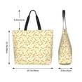 thumbnail image 5 of Bingfone Canvas Tote Bag for Women with Inner Pocket Aesthetic Cute Shopping Tote Bags Reusable Grocery Bags- Peanuts3, 5 of 8