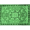 thumbnail image 1 of Ahgly Company Indoor Rectangle Persian Emerald Green Traditional Area Rugs, 2' x 5', 1 of 4