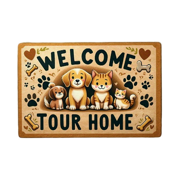 Yhmxh Alfombrillas de baño para baño Alfombra de baño Felpudo floral para puerta de entrada, de USA Villages, grueso y repelente de suciedad, para cocina Decoración del baño