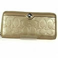 thumbnail image 1 of Pre-Owned Coach long wallet with round zipper, gold (Good), 1 of 9