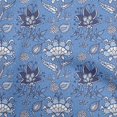 thumbnail image 1 of oneOone Velvet Blue Fabric Jacobean Floral Sewing Fabric By The Yard Printed Diy Clothing Sewing Supplies 58 Inch Wide, 1 of 4