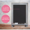 thumbnail image 5 of Framed Tabletop Chalkboard Sign, 9.5" x 14", Rustic Wood Frame, Small Magnetic Chalkboard with Built-in Ledge and Folding Stand, One White Chalk Marker Included, by Better Office Products (Gray wash), 5 of 5