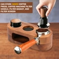 thumbnail image 3 of Espresso Tamping Station Wooden Coffee Tamper Station 51/58mm Espresso Tamper Holder with Non Slip Pad for Home Coffee Shop Use, 3 of 10