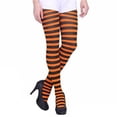thumbnail image 2 of Women's Striped Pantyhose High Waist Tights Slim Fit Leggings Base Socks, Girl Slim Club Clown Stockings, 2 of 2
