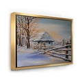 thumbnail image 3 of Traditional Cottage Covered With Snow In Winter II 20 in x 12 in Framed Painting Canvas Art Print, by Designart, 3 of 5
