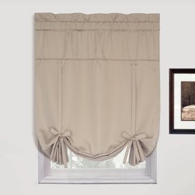 Aleko Thermal Insulated Blackout Tie Up Curtains Shades Walmart Com
