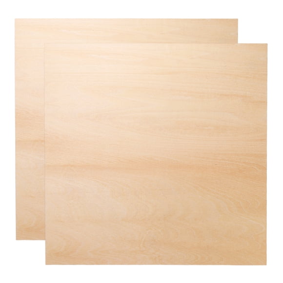 Uxcell 2pcs 2mm Basswood Plywood Sheets 18" x 18" x 3/32" Thin Unfinished Plywood Boards Craft Wood Sheet for Laser CNC Cutting Wood Engraving Burning Drawing Architecture DIY Projects
