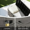thumbnail image 4 of Decksplore Casual 45 Gallon Lockable Resin Deck Box, Waterproof & Outdoor Storage Box for Outdoor Cushion Storage and Outdoor Delivery Storage, Stylish Outdoor Bench,Light coffee, 4 of 7