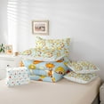 thumbnail image 6 of Homewish Colorful Cartoon Daisy 7-Piece Bedding Comforter Set,Rustic Flower Mushroom King Bedding Sets,Orange Blue Bed Sheets For Girl Boy,Ultra Soft Home Decor Reversible, 6 of 8