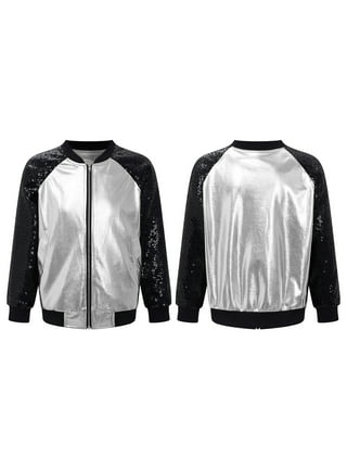 Tyre Quilt Hood Bomber in silver