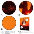 thumbnail image 3 of Designart "Tangerine Onyx Cactus Desert Dusk Saguaro" Floral & Botanical Floater Framed Wall Art Living Room, 3 of 7