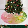 thumbnail image 6 of FMSHPON Happy Easter EggsButterfly Xmas Christmas Tree Skirt Stand Mat for Holiday Party Decoration Indoor Outdoor 48 inches, 6 of 6