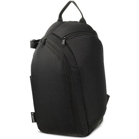 Canon Sling Backpack 100S (Black) - Water-Resistant Nylon Bag for DSLR and Lenses