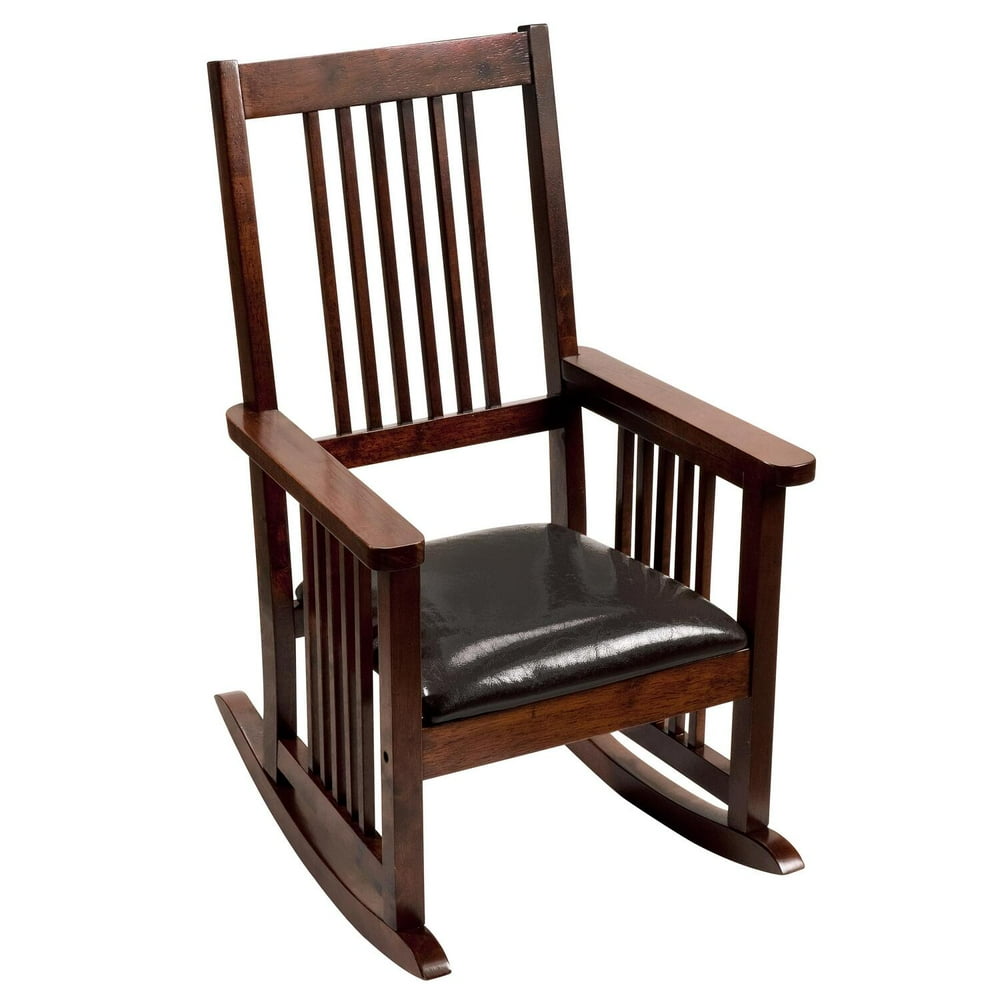 Mission Children's Upholstered Rocking Chair in Cherry Finish - Walmart