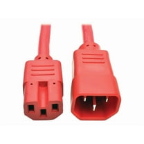 Tripp Lite 3ft Heavy-Duty Computer Power Cord (IEC-320-C14 to IEC-320-C15), Red