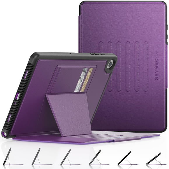 SEYMAC stock Étui pour Samsung Galaxy Tab A9+ Plus 11 Pieds', Étui Auto Sommeil/réveil avec Support Magnétique Multi-Angles, Fente pour Carte pour Galaxy Tab A9+/ A9 Plus 11 Pieds' SM-X210/X216/X218, (Violet)