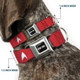 thumbnail image 2 of CBS Studios Inc. Pet Collar, Dog Collar Metal Seatbelt Buckle, Star Trek Starfleet Insignia Red White, 11 to 16.5 Inches 1.0 Inch Wide, 2 of 8