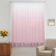 thumbnail image 3 of Pink White Ombre Sheer Curtains 54 Inches Long, Pink Gradient Color Modern Abstract Art Light Filering Curtains, Breathable Simi Curtain Privacy Drapes for Kitchen Bathroom Small Window Treatment, 3 of 9