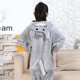 thumbnail image 1 of Traje de Kigurumi para niños, disfraz de conejo, elefante, murciélago, pijama de Navidad con cremallera, 1 of 4