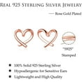 thumbnail image 6 of Solid 925 Sterling Silver Love Heart Clip On Earrings Ear Cuffs for Women Teens Heart Wrap Earrings No Piercing, 6 of 14