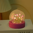 thumbnail image 4 of Luz de noche de tulipán DIY, decoración de muebles hecha a mano, simulación de flores, dormitorio, lámpara de mesa para dormir, regalo para parejas y amigos, 4 of 6